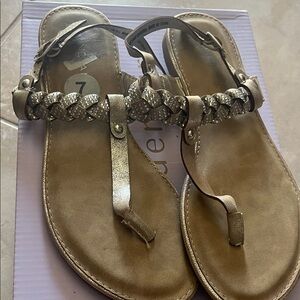 Gold Braided Sandals